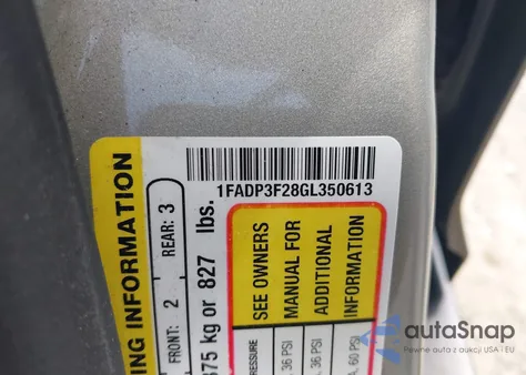 2016 Ford Focus Se from USA, damaged, VIN 1FADP3F28GL350613
